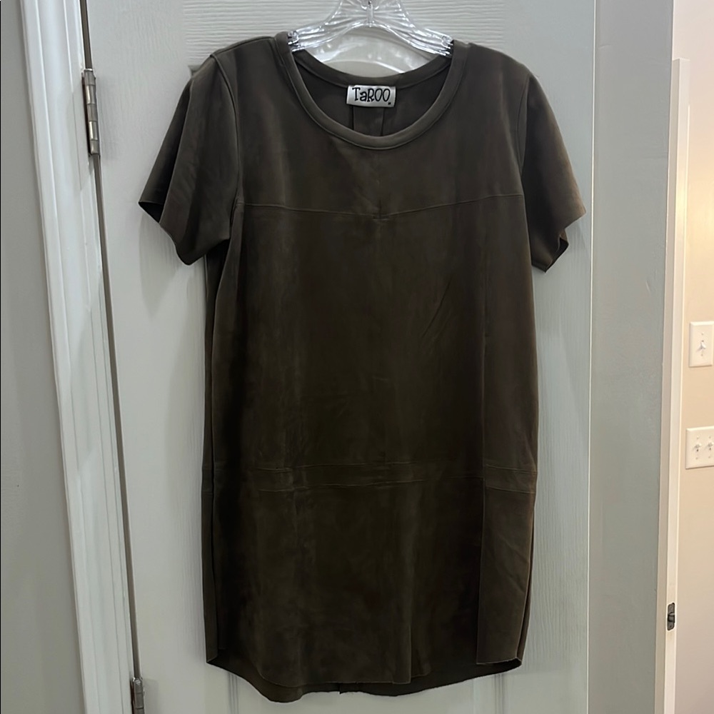 NYC boutique (Taroo) Olive Suede Dress